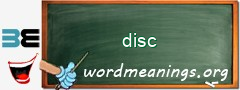 WordMeaning blackboard for disc